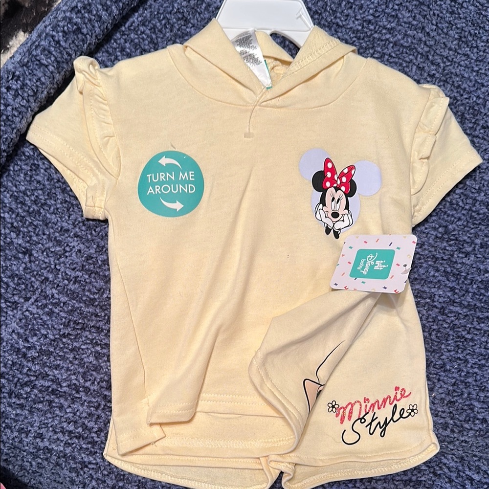 Minnie Mouse Yellow Kids Hoodie